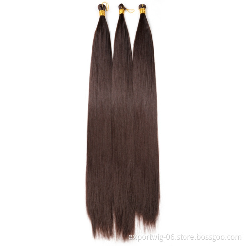 Synthetic Silky bone Straight braiding Hair Bulk Crochet onbre Braid Hair Extensions Pony Silky spiral Braiding Hair Attachments